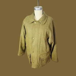 Paul Stuart Wool Tweed Hunting Coat S 36/38 Chore Quilt Lined Made in England